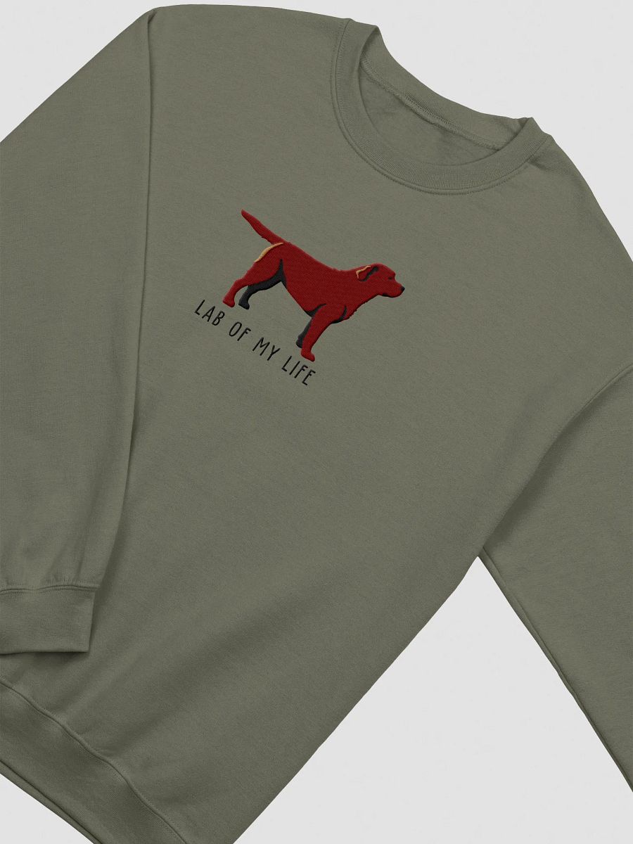 Lab of My Life Sweatshirt (Embroidered) of a Labrador Retriever(Chocolate) product image (9)
