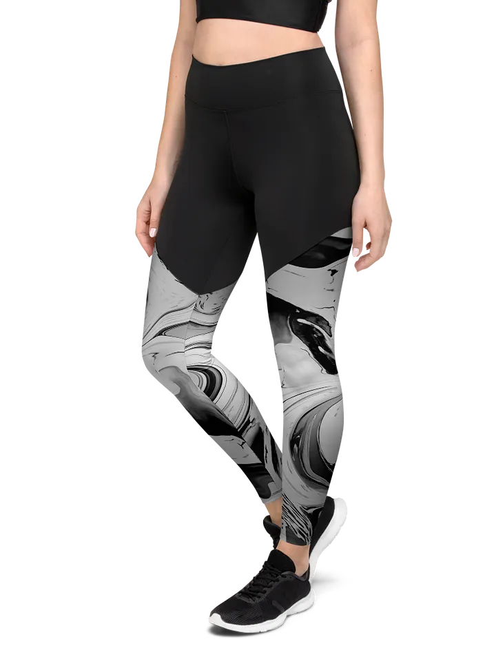 Black Marble-Sports Leggings product image (1)