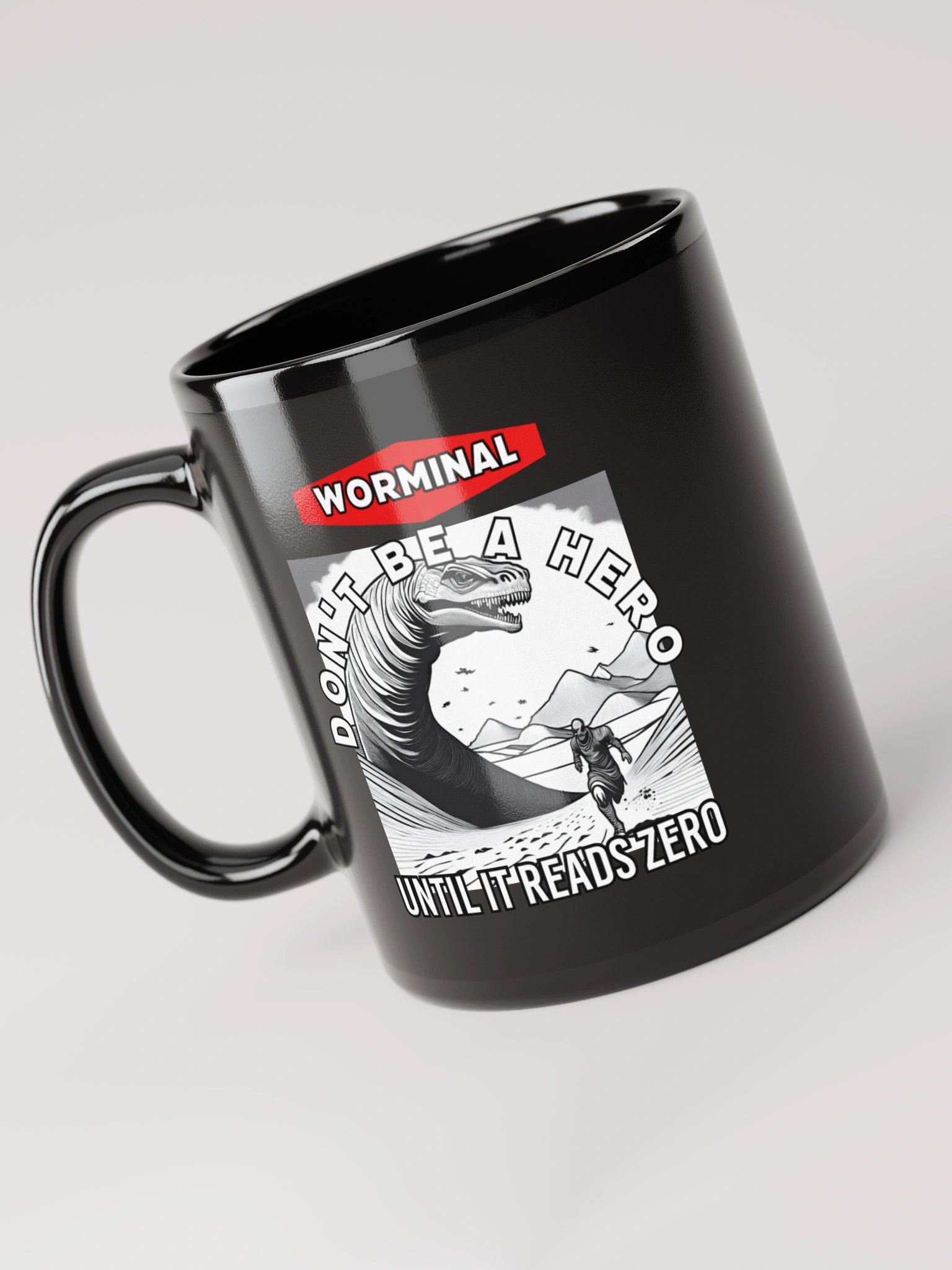 WORMINAL Black Glossy Mug product image (5)