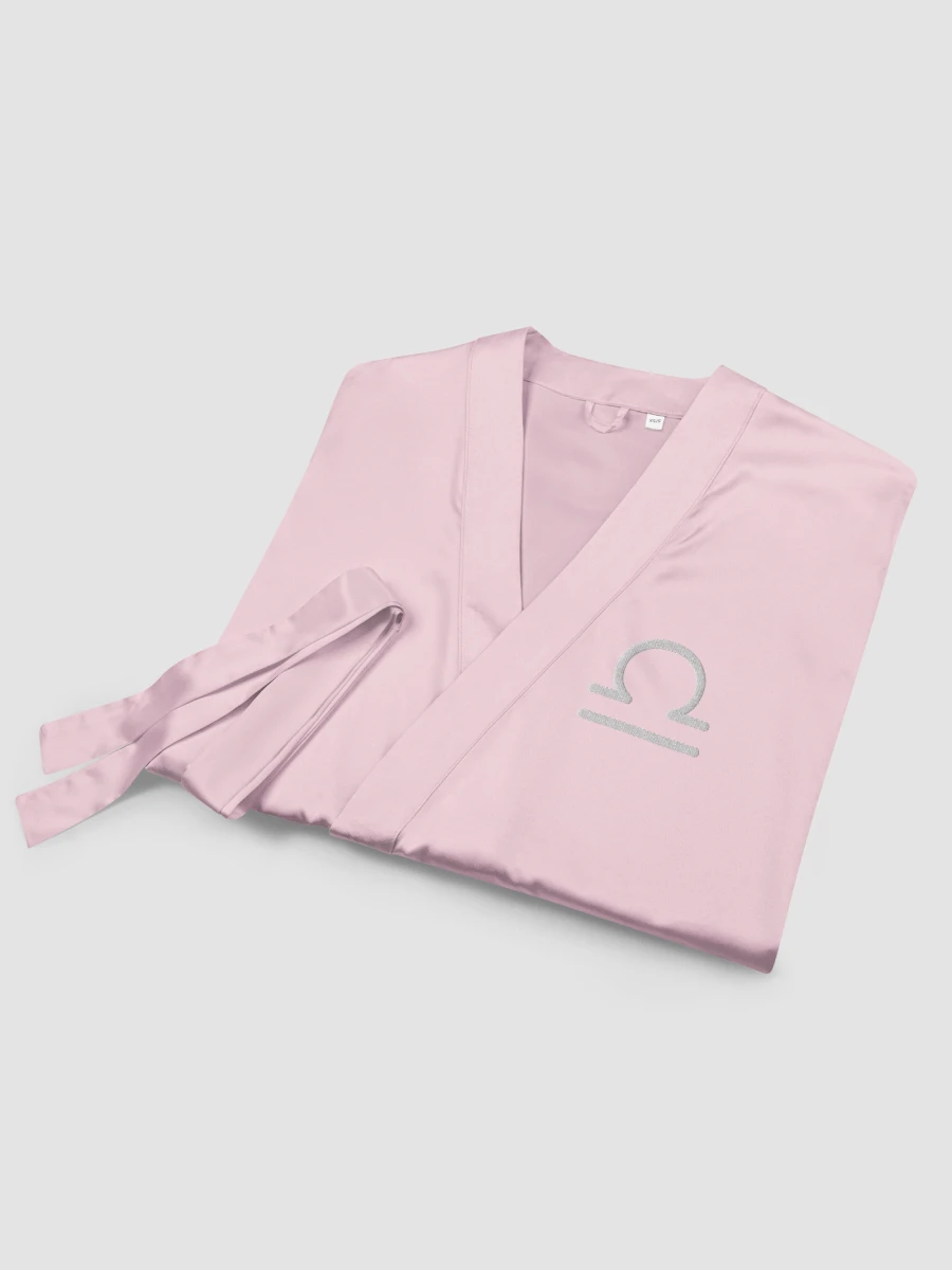 Libra White on Pink Satin Robe product image (6)