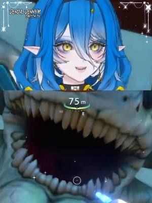 ⭐ What does Denda taste like? Her blue hair must taste like blueberries, her white skin like vanilla cream... No way! The Reaper doesn't like the taste of her! #DendaDennym #Denda #VTuber #Games #Subnautica #Reaper #ReaperAttack