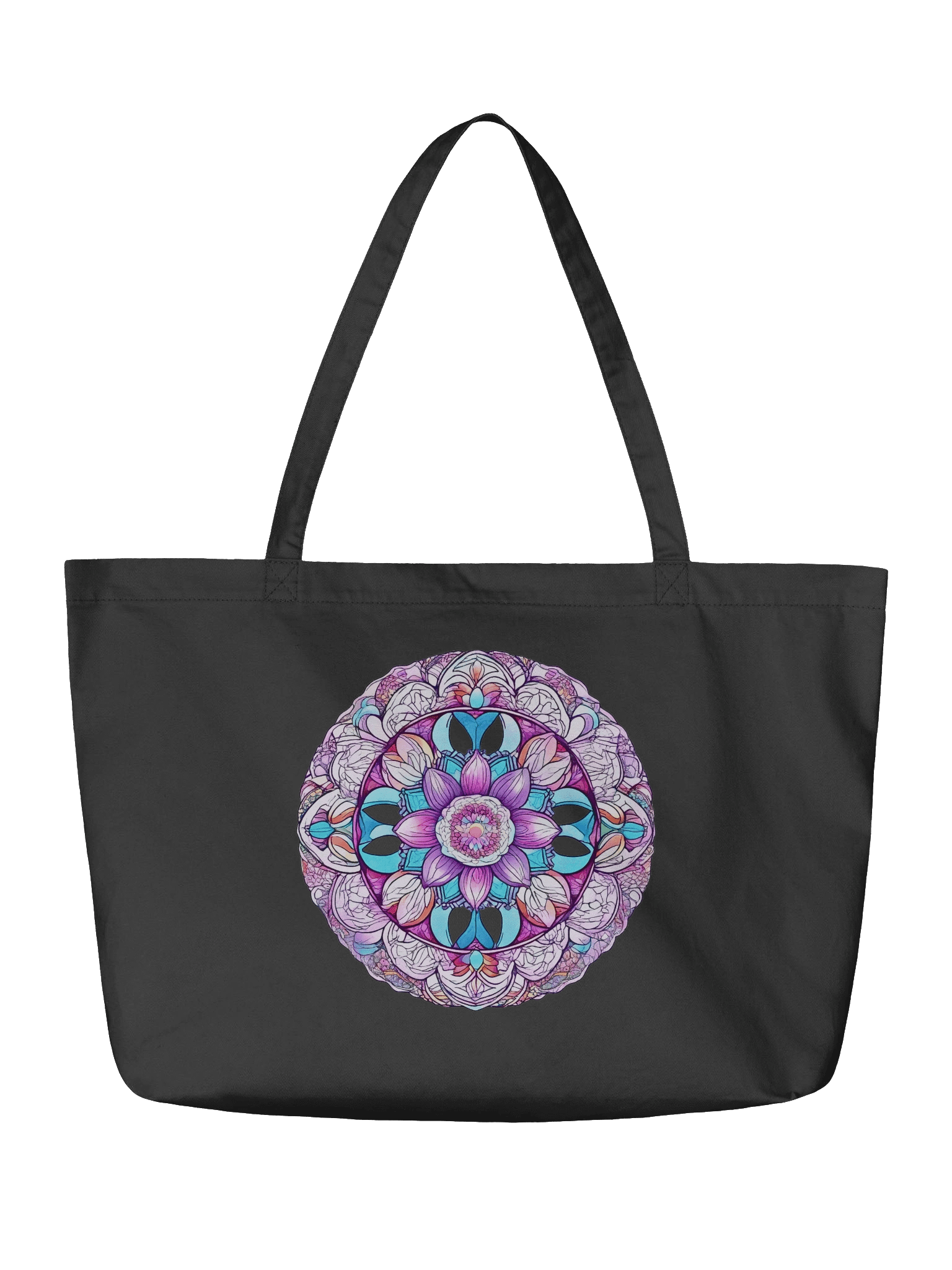 Moonlit Garden Mandala - Eco-conscious Organic Cotton Totes product image (3)
