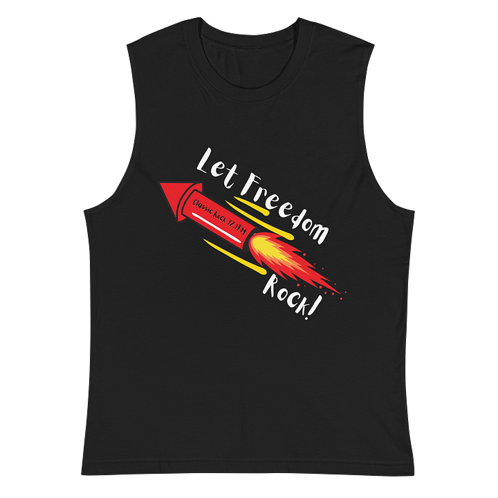 Let Freedom Rock Rocket Black Muscle Tank product image (2)