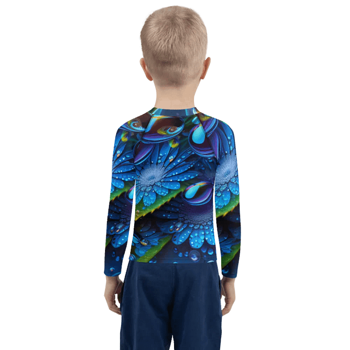 Kawaiikitten Exclusive Premium DewDrop Surfing Ocean Rash Guard Full Sleeved T-Shirt product image (2)
