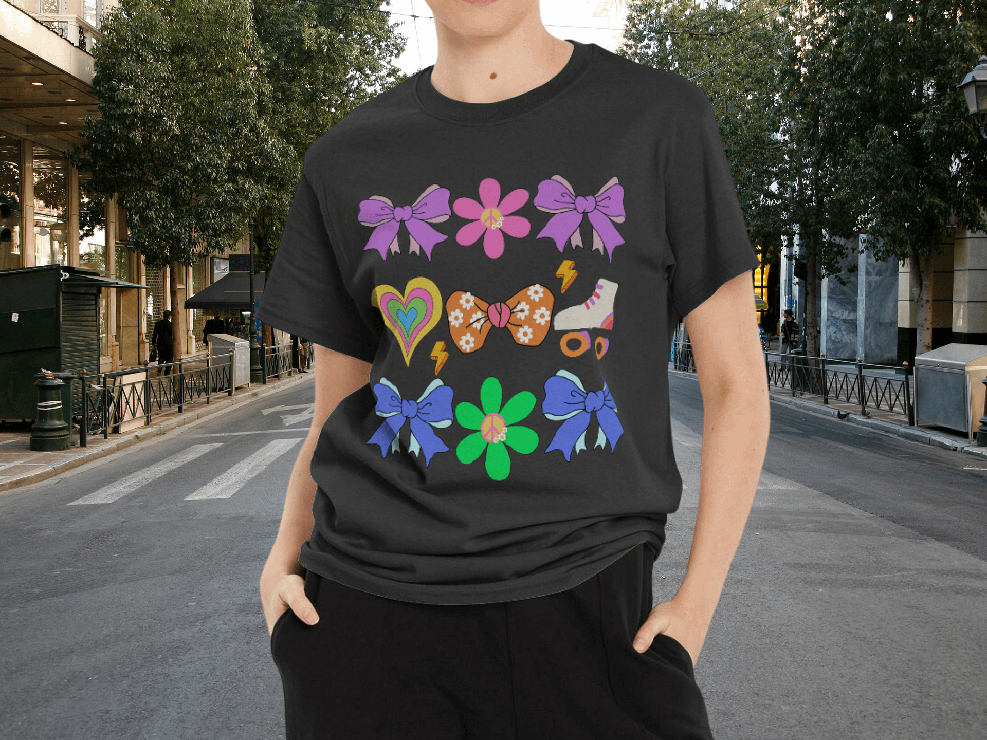 Colorful Iconic retro 90s Streetwear T-Shirt product image (20)