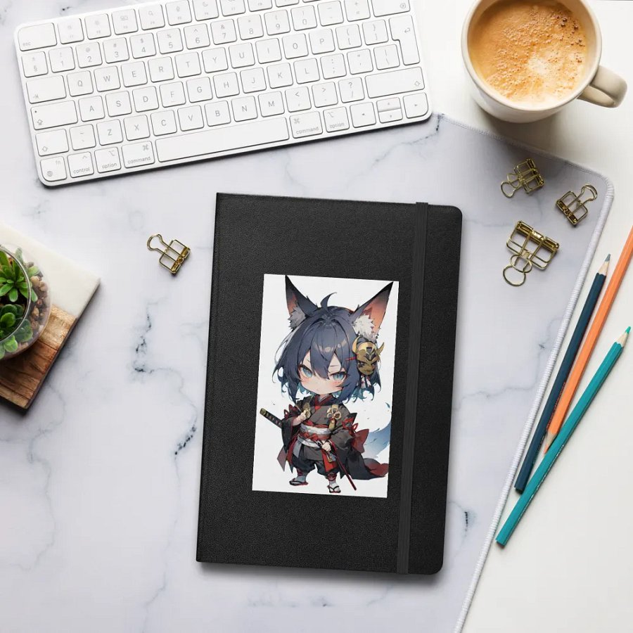 Chibi Fox Warrior Hardcover Notebook product image (8)