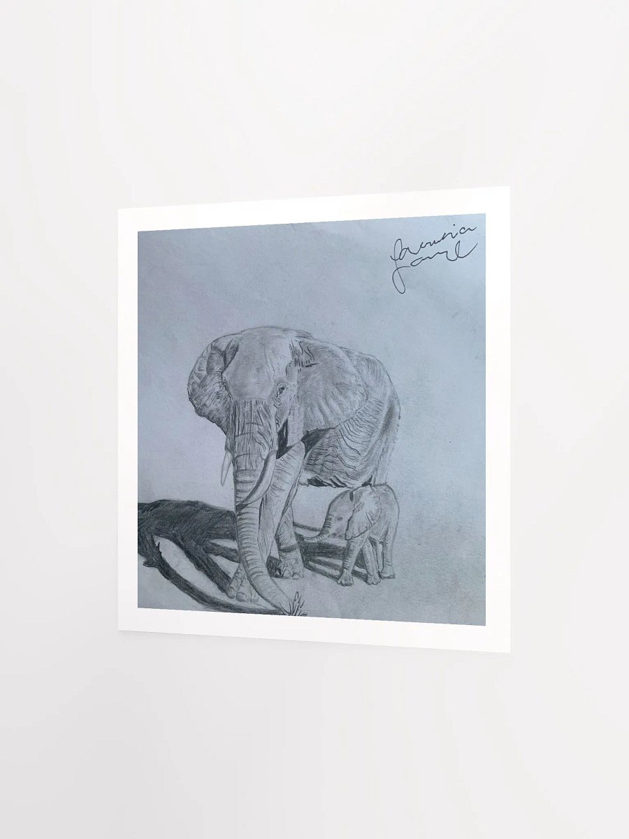 Elephant Duo Sketch Poster product image (2)