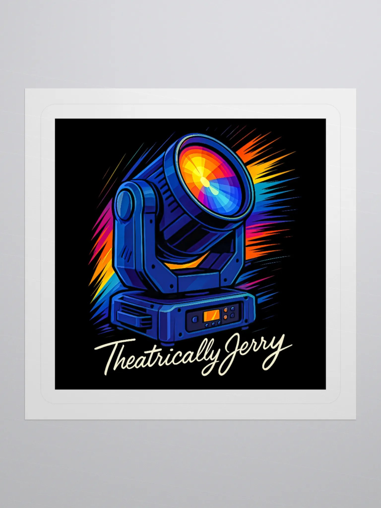 Theatrically Jerry Signature Moving Head Light Sticker product image (3)