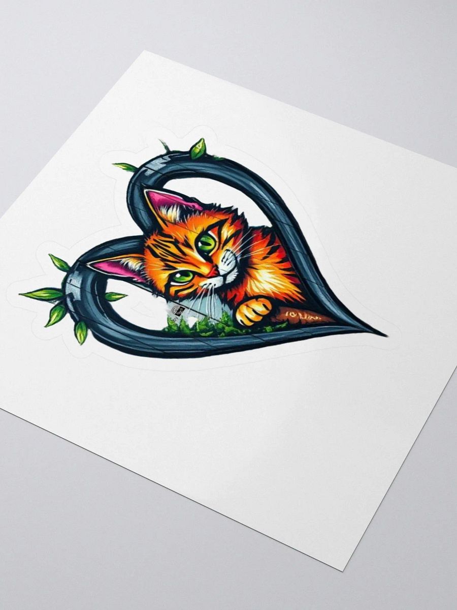 Katze Herz Blumen product image (3)