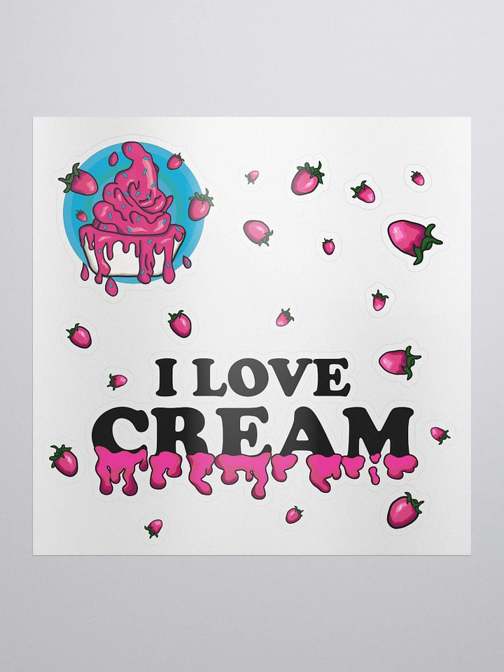 I Love Cream... Variant 2 // Kiss Cut Stickers product image (1)