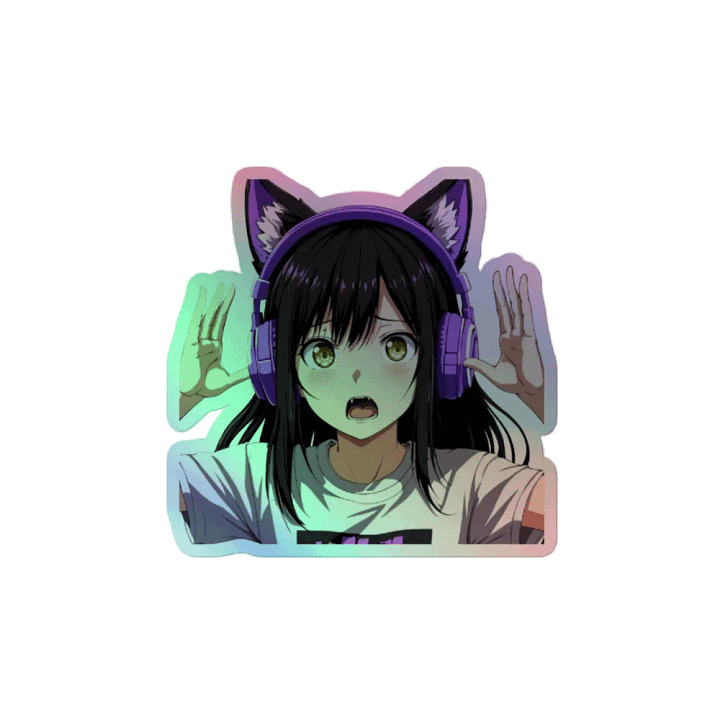 Surprised Wolf Holographic Sticker Set product image (2)