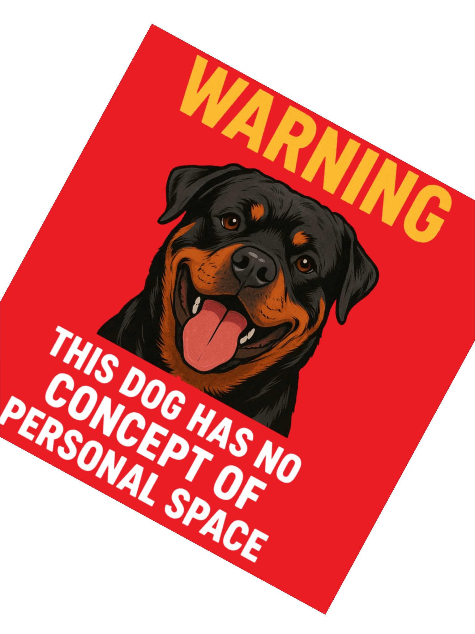 Rottweiler Personal Space Invader Sticker product image (5)