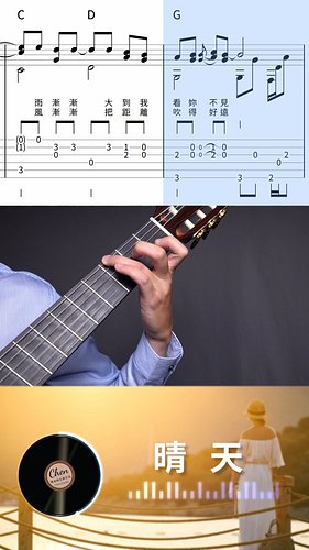 颳風這天/我試過握著妳手/但偏偏/雨漸漸/大到我看妳不見

■Guitar Sheet Music/吉他譜：
https://chencg-shop.fourthwall.com/products/sunny-day-jay-chou-pdf-mp3...
