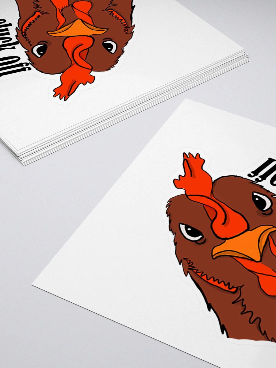 Cluck off chicken sticker product image (4)