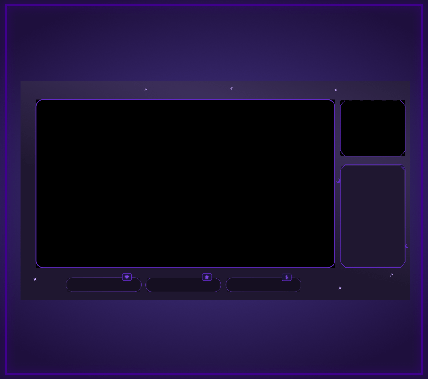 GOTHIC VTUBER STREAM OVERLAY ANIMATED - VTUBER PACK ANIMATED - GOTHIC CELESTIAL STREAM OVERLAY ANIMATED product image (5)