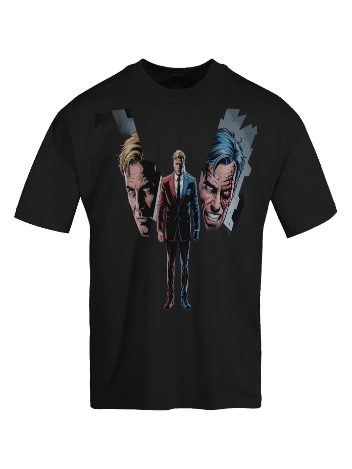 Two-Face Shadow Veil Oversized Faded T-Shirt product image (1)