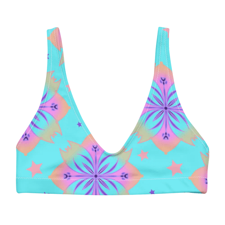 Pretty Pastel Bow Pattern Padded Bikini Top product image (2)
