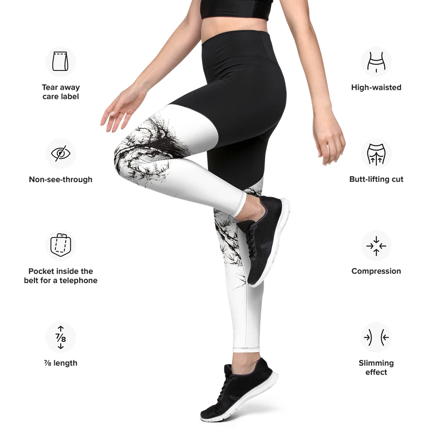 Bamboo Root All-Over Print Sports Leggings product image (2)