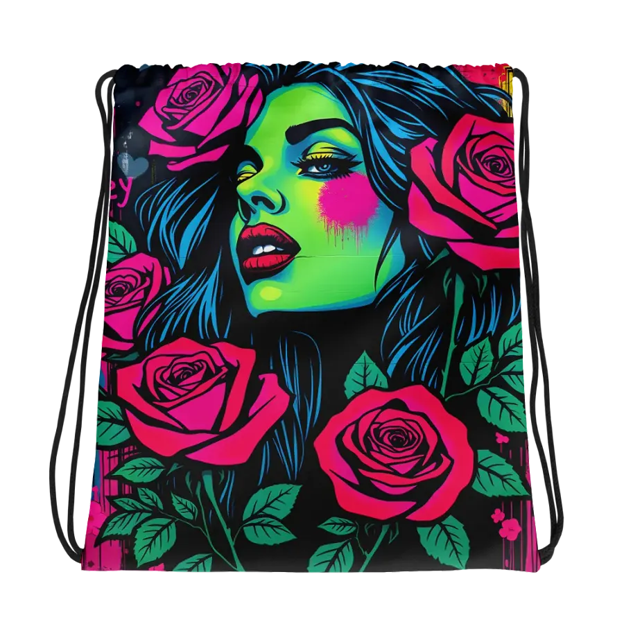 Graffiti Goddess Drawstring Bag product image (1)