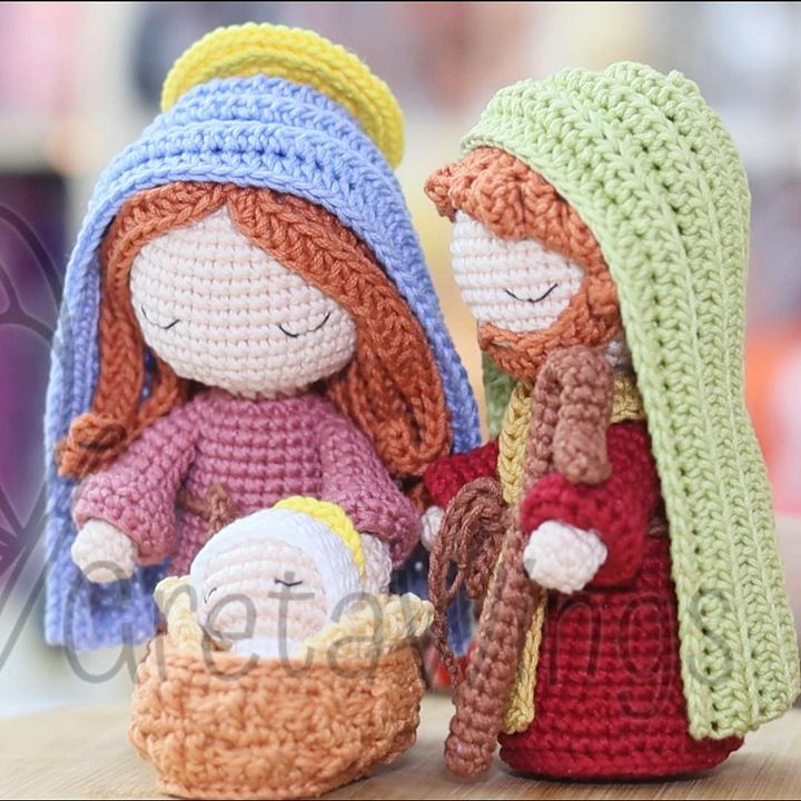 Patrón de amigurumi de la Natividad: María, José y el Niño Jesús por GretaWings (descarga digital) product image (2)