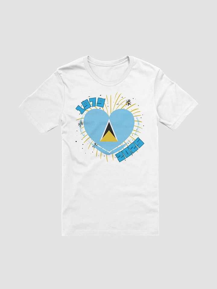 St. Lucia Heart Flag Celebration T-Shirt product image (81)