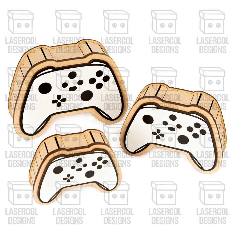 Controller Shaped Boxes Set 2 (3 Sizes) - Laser Cut Files product image (8)