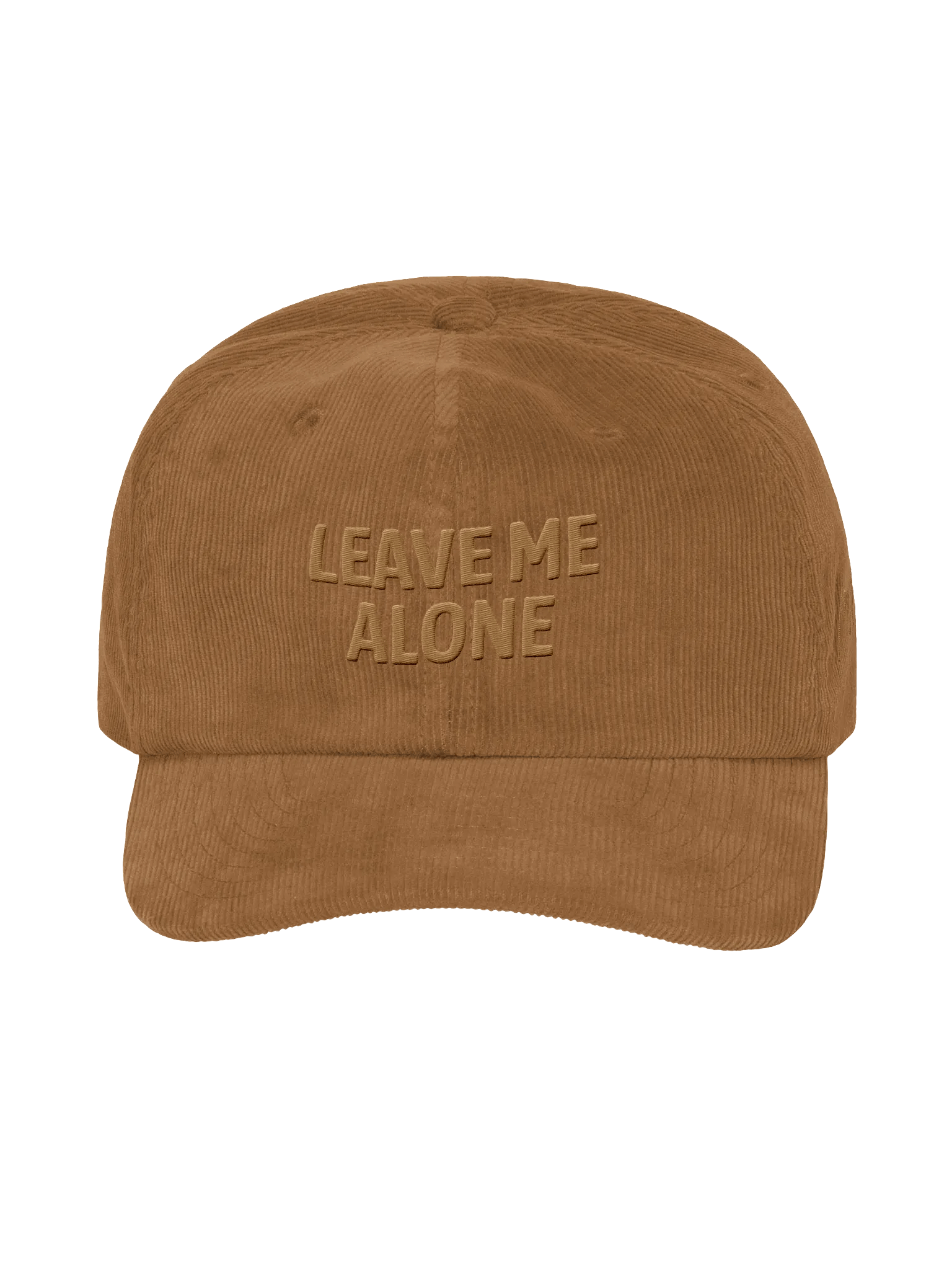 LEAVE ME ALONE Camel and Old Gold Tonal Corduroy Dad Hat product image (3)