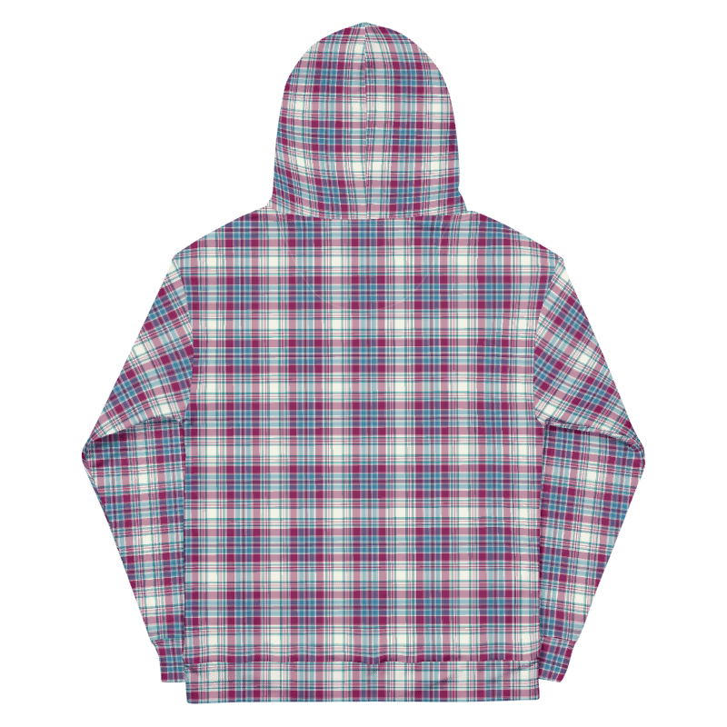 Turquoise and Magenta Plaid Hoodie product image (7)