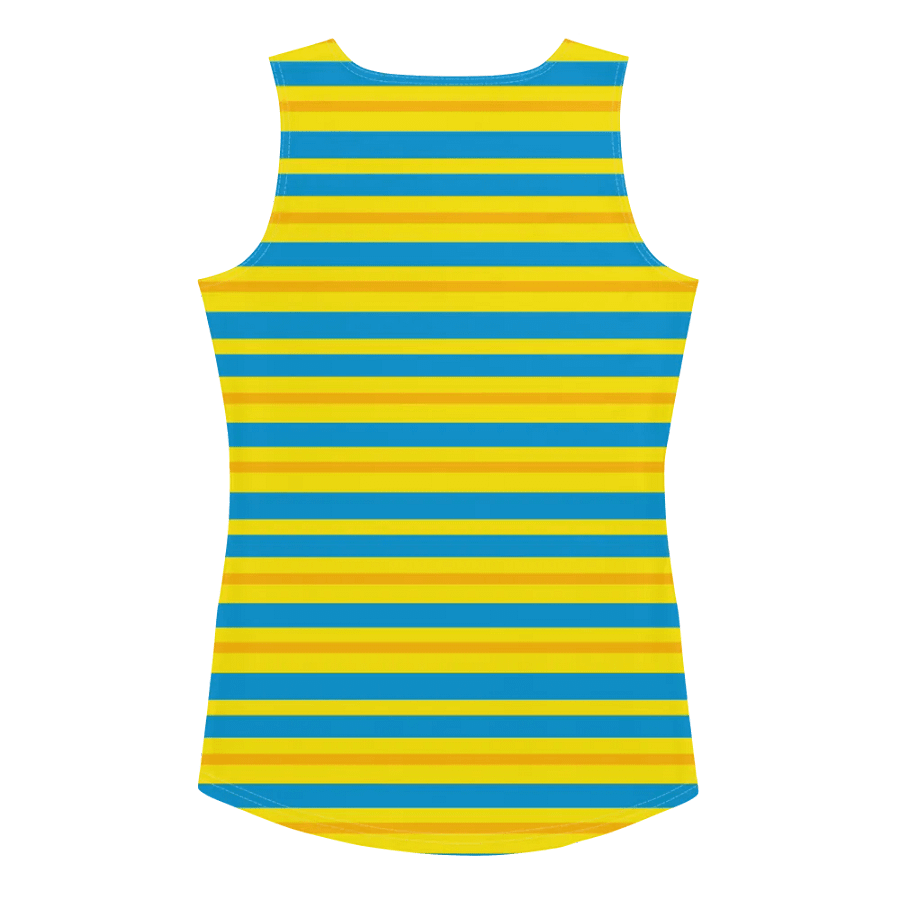 Cobalt Topaz Gold Striped Women's Tank Top product image (2)