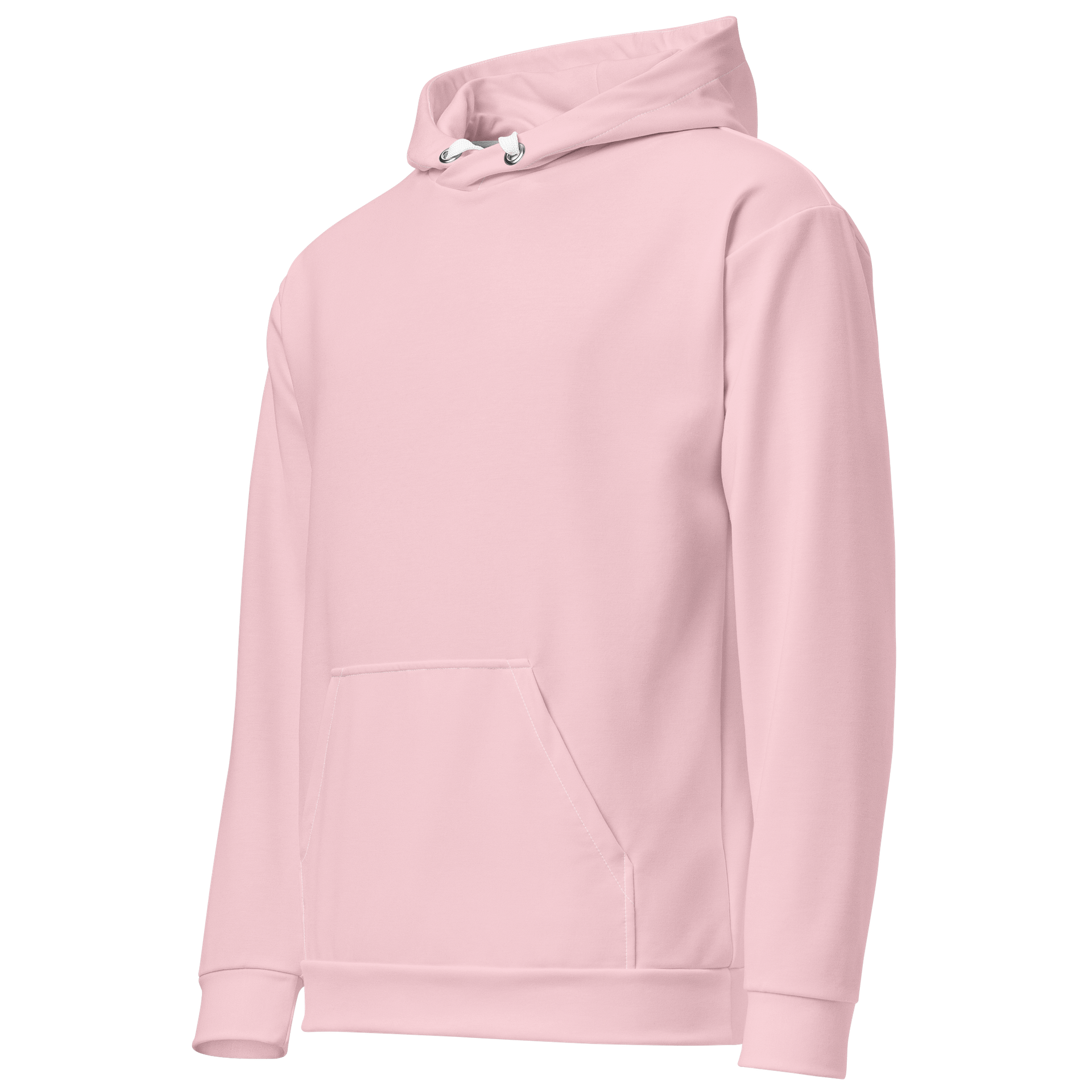 Rosa Pale Pink Solid Color Eco Friendly Pullover Unisex Hoodie product image (2)