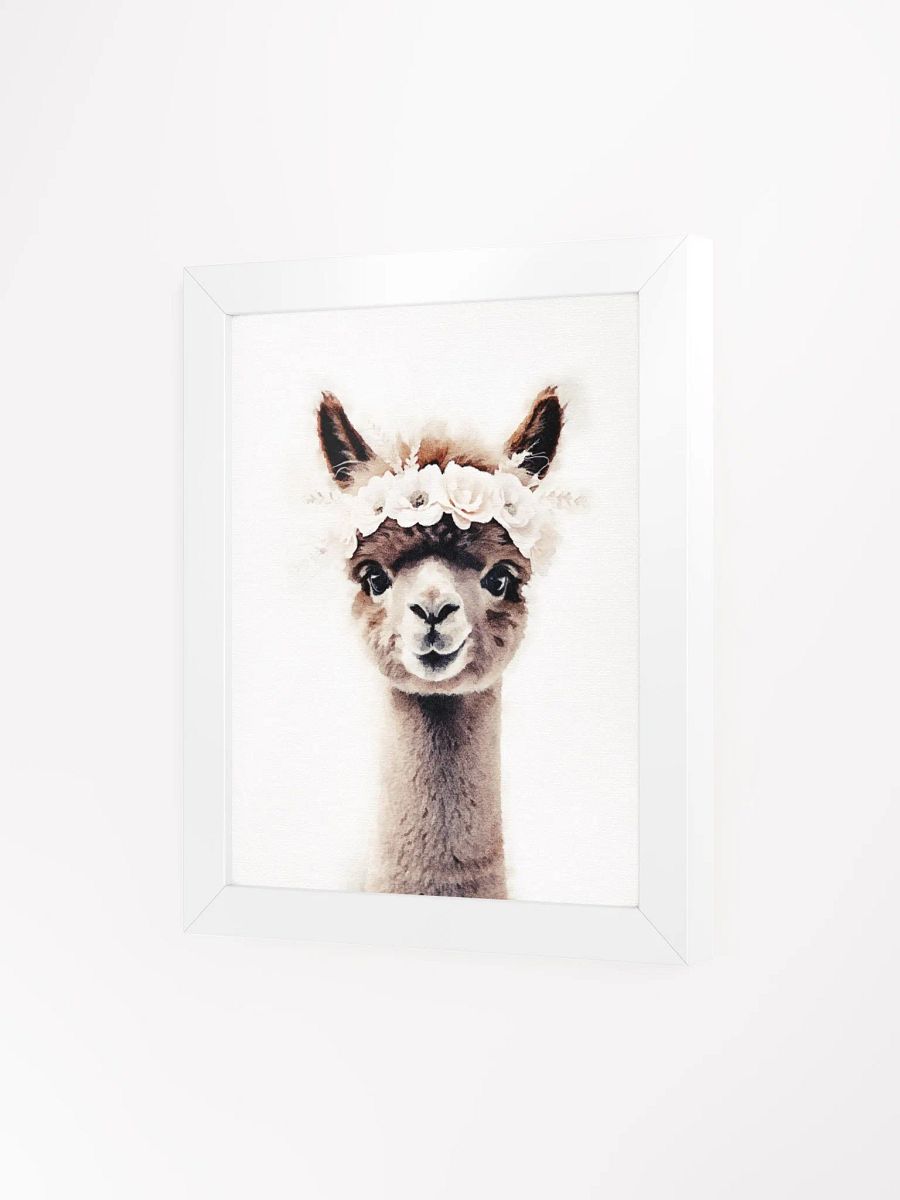 Floral Llama Framed Poster product image (89)