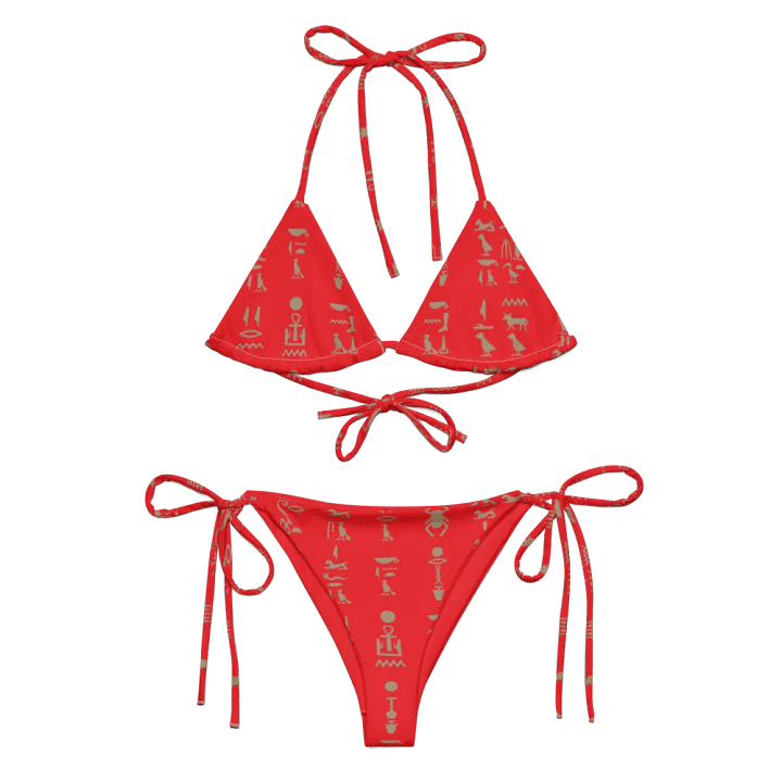 Isis Hieroglyphs Red String Bikini product image (1)