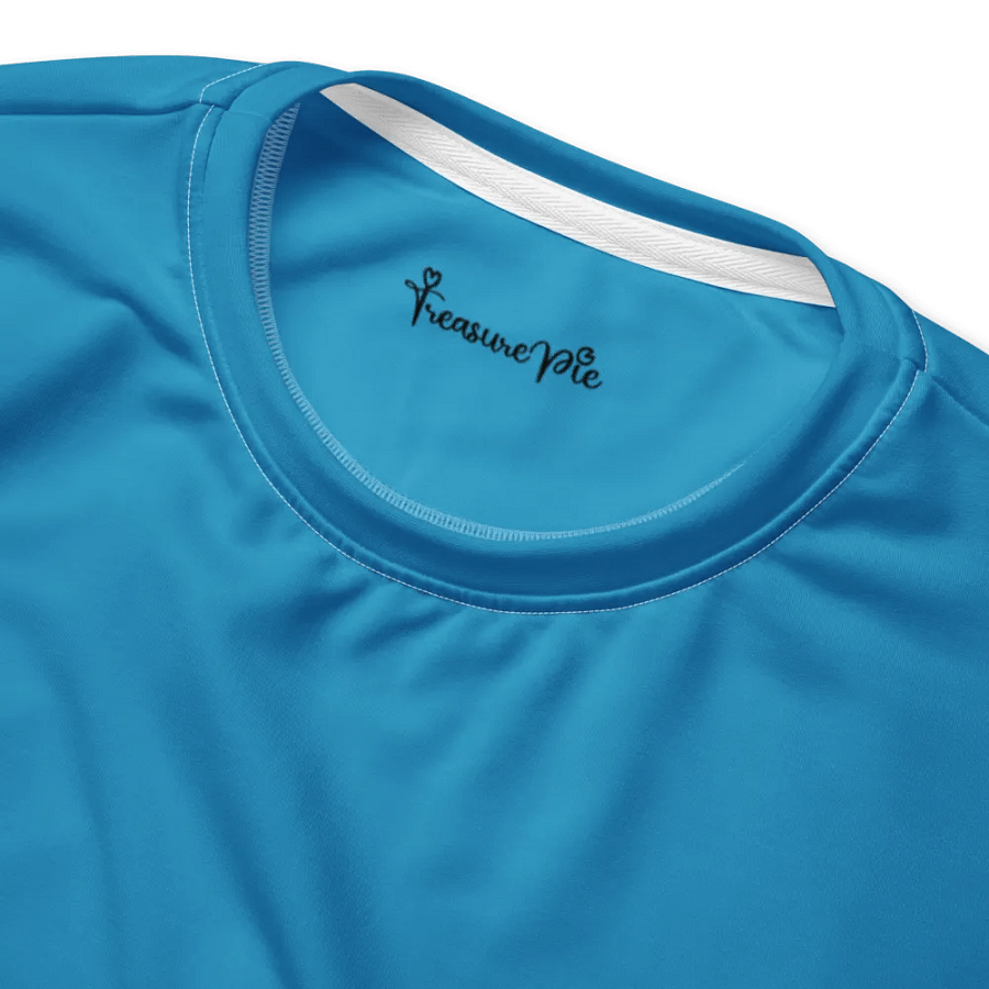 Plain Medium Blue Light Summer Unisex Recycled Polyester Heavyweight Premium Sweatshirt by Treasure Pie product image (5)