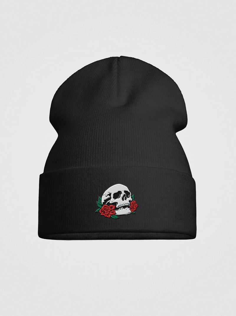 Skull & Rose Knitted Beanie