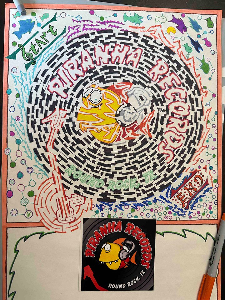 Custom Hand Drawn aMAZEking Maze, YO(u)! product image (2)