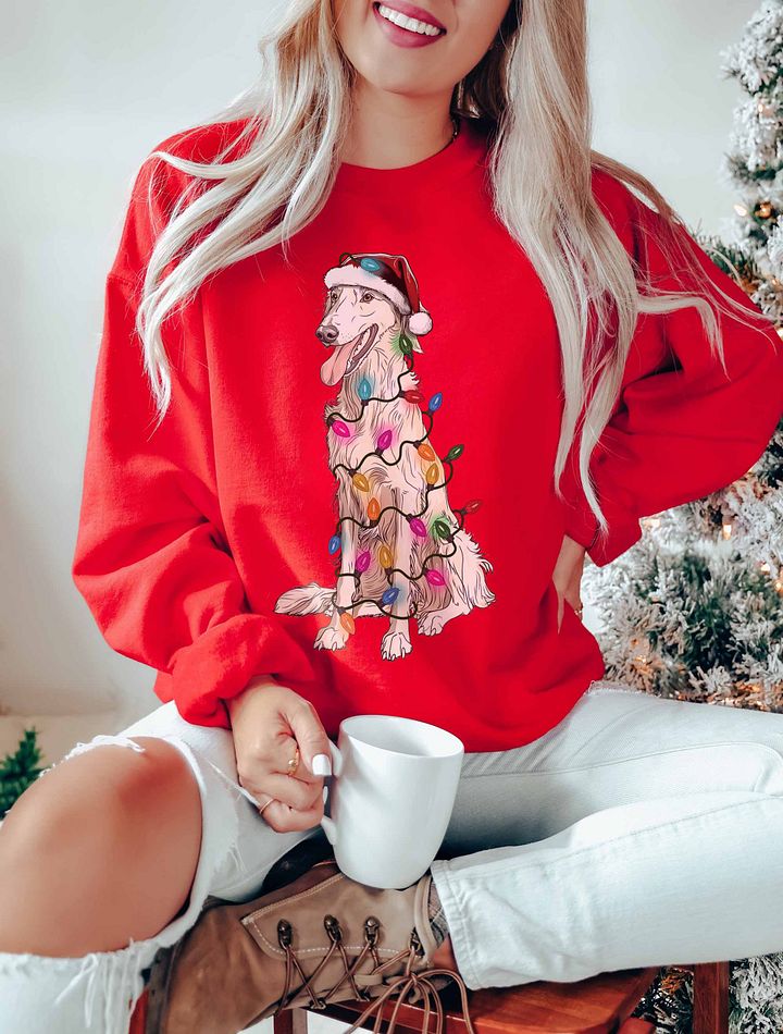 Funny Borzoi(White) Christmas Sweatshirt product image (19)