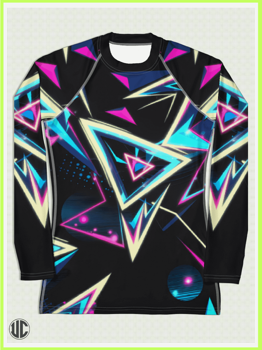 Electric ’80s Neon – Women’s Rash Guard product image (6)