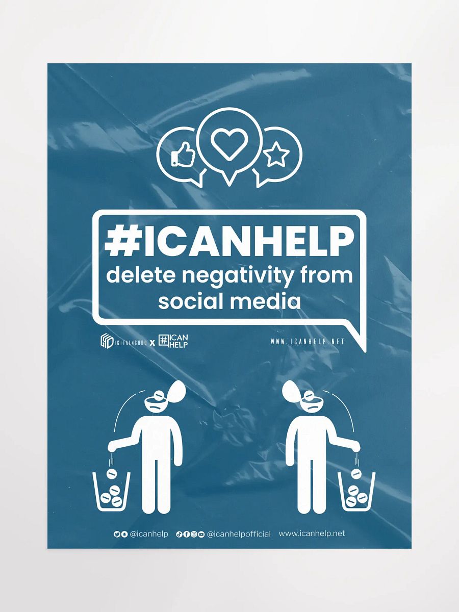 #ICANHELP Delete Negativity From Social Media Poster product image (1)