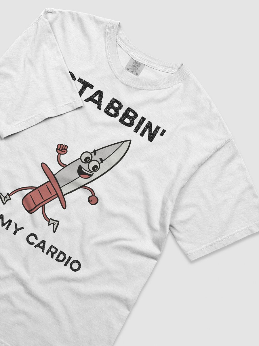 Stabbin' is my Cardio Funny Hand-drawn T-Shirt for Athletic True Crime Fans product image (4)