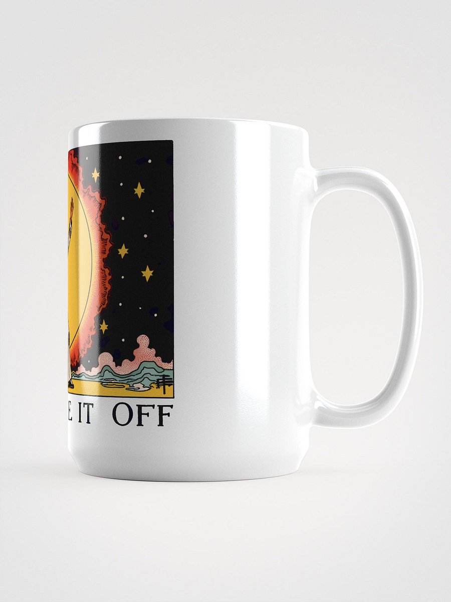 Cosmic Dance Tarot Card | 'Dance It Off' Sun & Stars Print Glossy Mug product image (1)