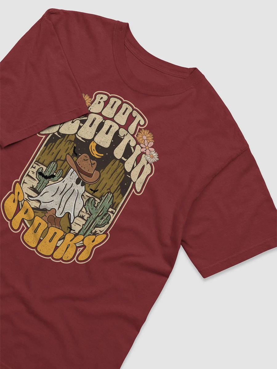 Boot Scootin' Spooky Cowboy Ghost T-Shirt | Funny Western-Themed Fall and Halloween T-Shirt Design product image (10)