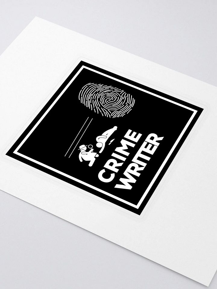 Crime Writer Sticker in black and white product image (2)