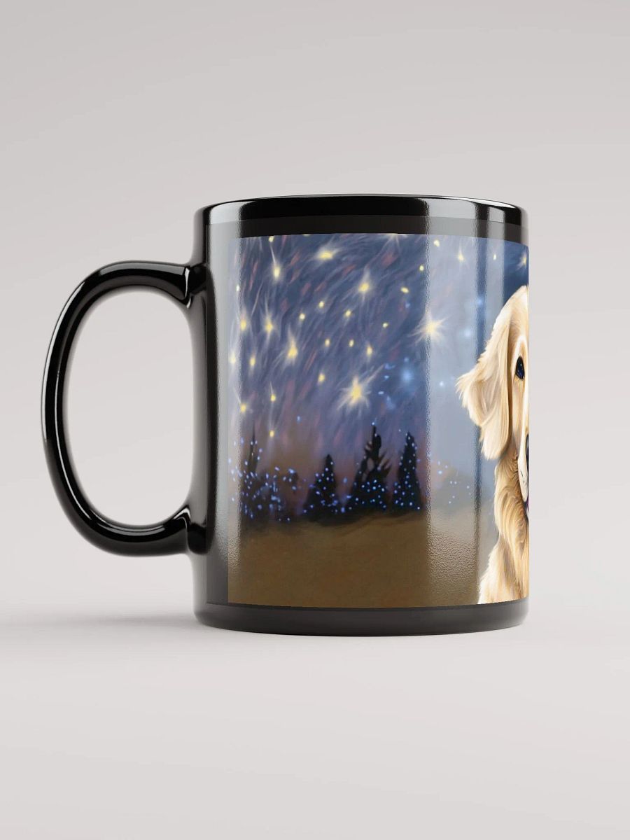 Fireside Friends: Black Glossy Mug for Dog Lovers product image (3)