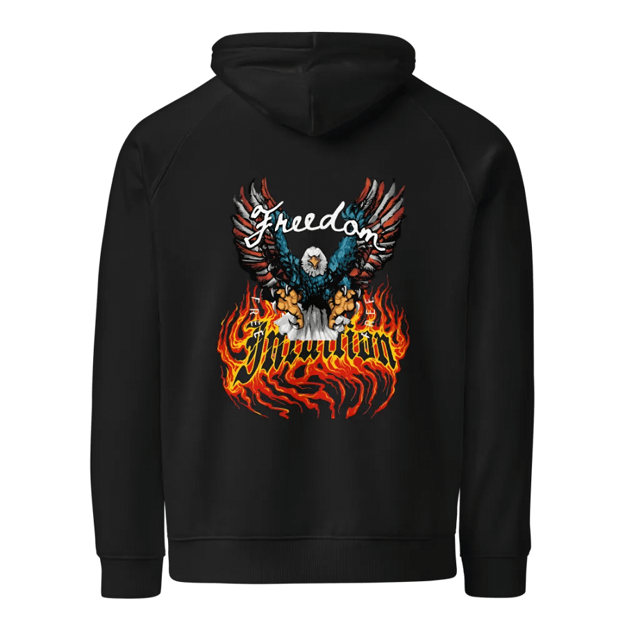 Man Hoodie USA Flag Eagle SOL'S Unisex Eco Raglan Hoodie product image (1)