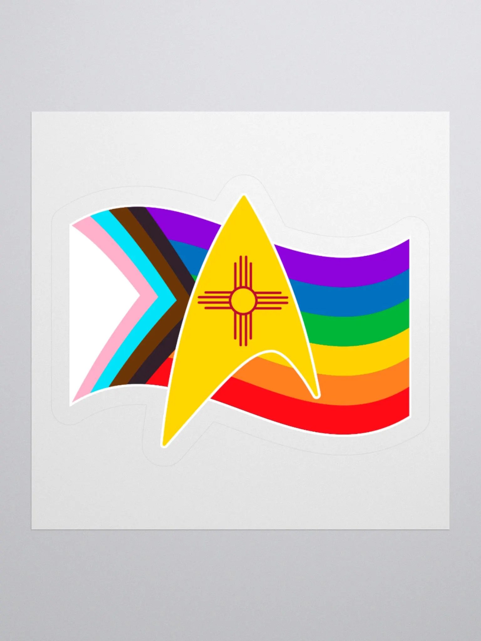 NM Flag Badge with Pride Flag product image (1)