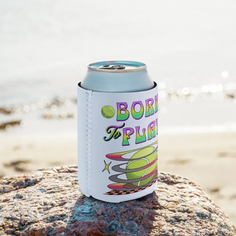 Born To Play Tennis Can Cooler product image (10)