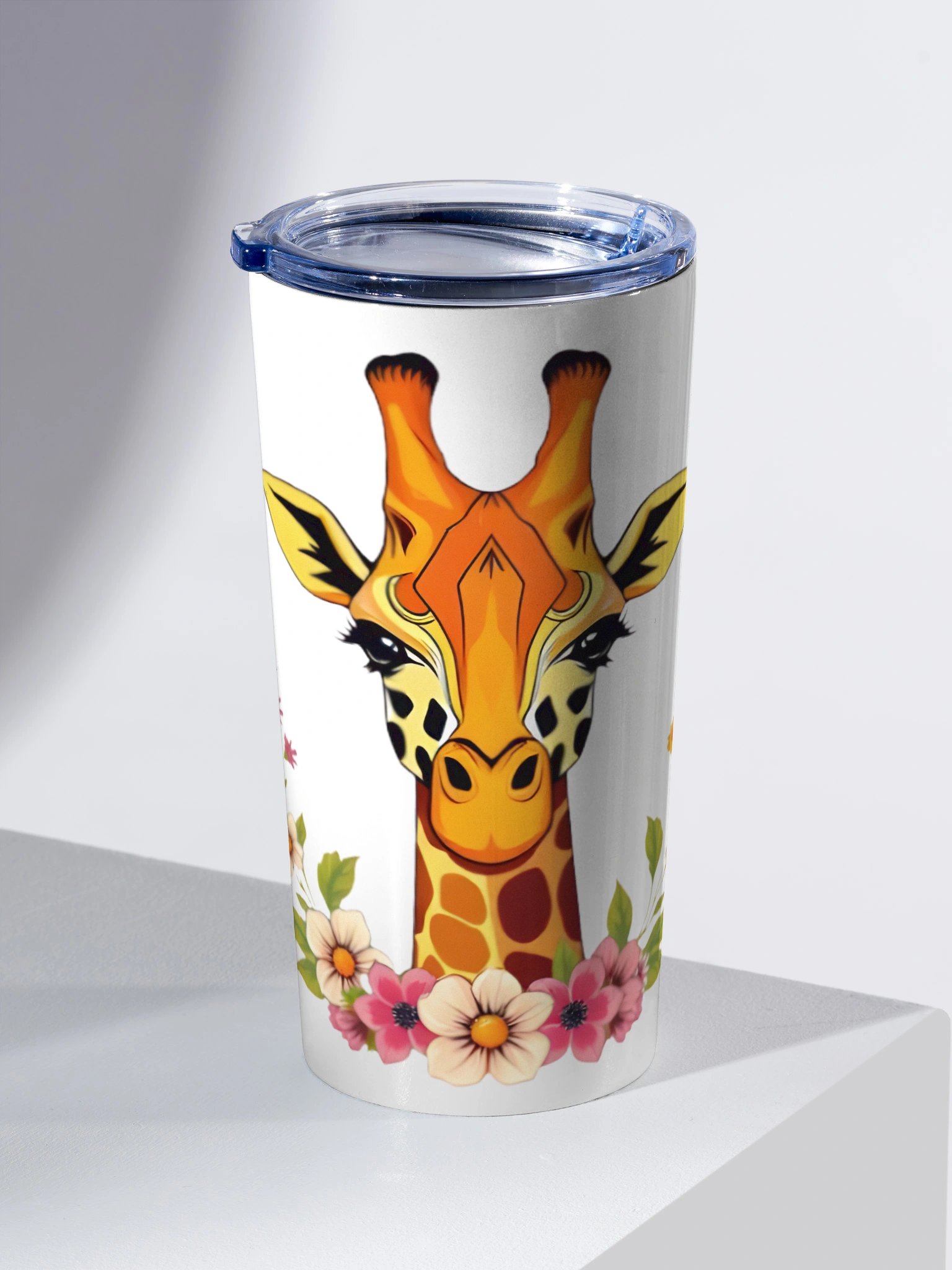 Floral Giraffe 20oz Stainless Steel Tumbler product image (2)