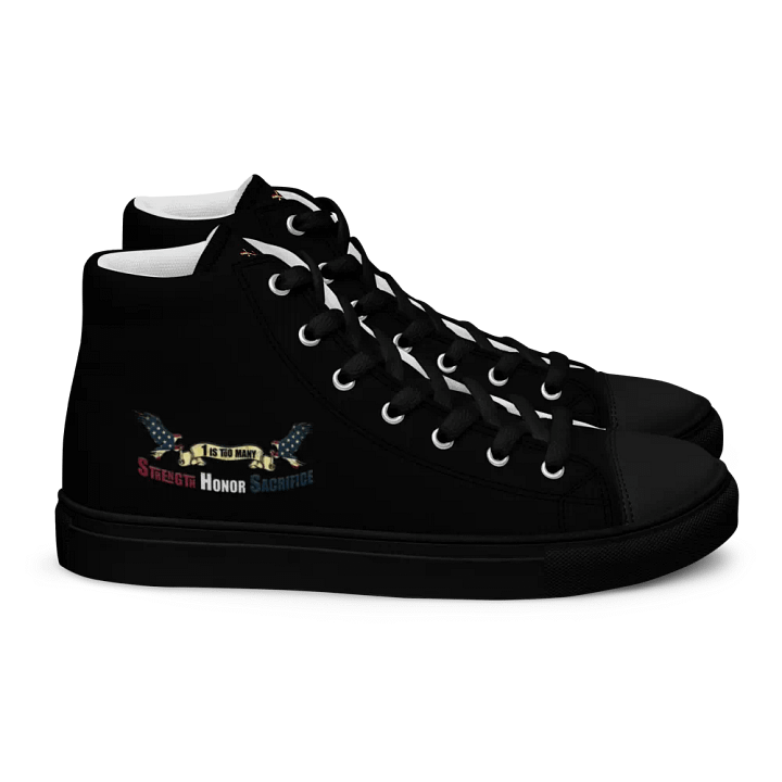 Patriotic Women's High Tops: Strength Honor Sacrifice Edition product image (2)