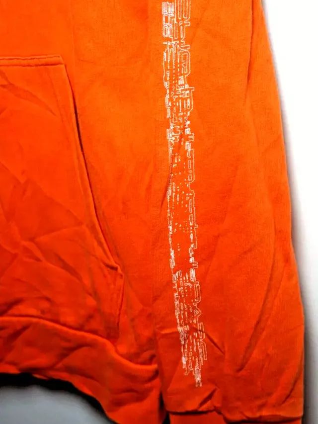 Vintage 90s Nike Center Swoosh Sweatshirt Hoodie Medium Grey Tag Orange Y2K product image (2)