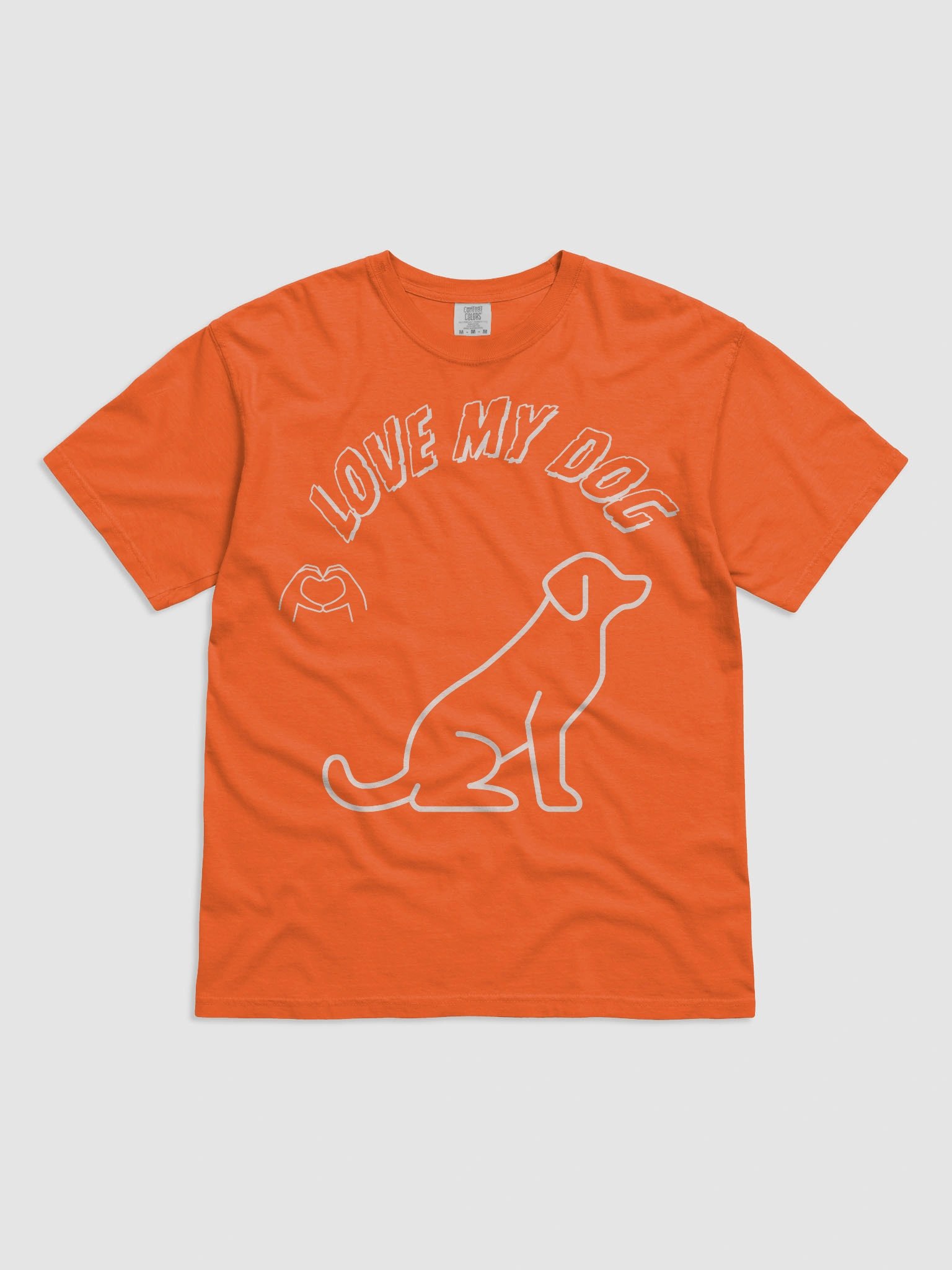 Love My Dog Heavyweight Cotton T-Shirt product image (2)